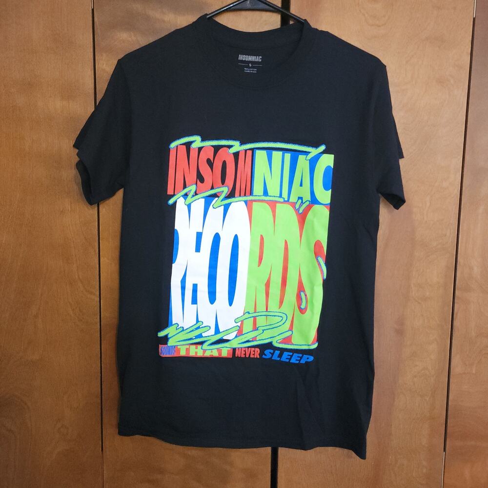 Insomniac Records Graphic T Shirt Black Mens Size S Music Festival Tee